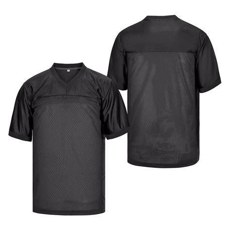 plain black football jersey